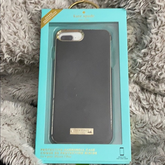 Kate Spade Black Saffiano Gold Plate iPhone case - Picture 7 of 7